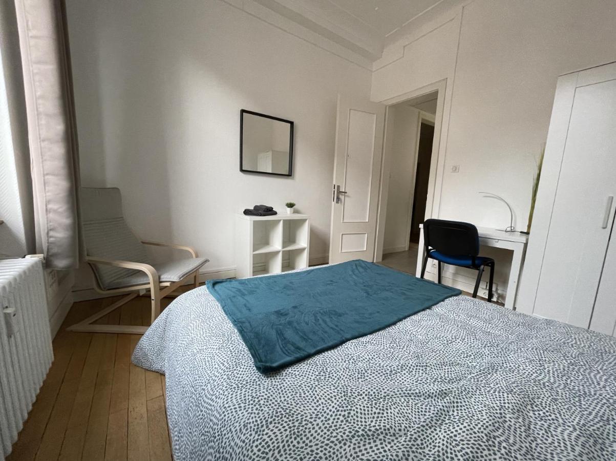 Chambres Privees -Private Room- Dans Un Spacieux Appartement - 100M2 Centre Proche Gare Mulhouse Esterno foto