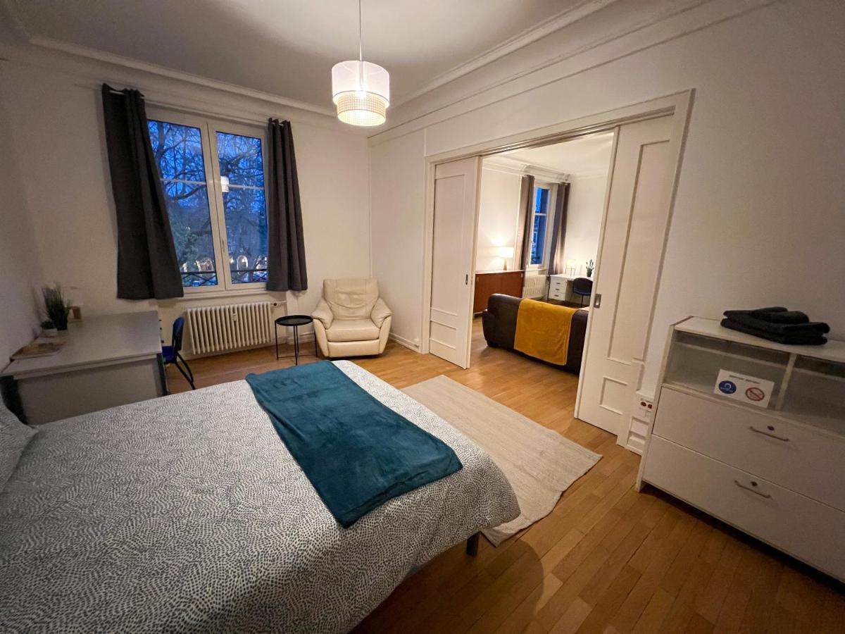 Chambres Privees -Private Room- Dans Un Spacieux Appartement - 100M2 Centre Proche Gare Mulhouse Esterno foto